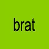 Pochette de l'album Brat de Charlie XCX : fond vert éclatant, accompagné du titre en police pixelisée